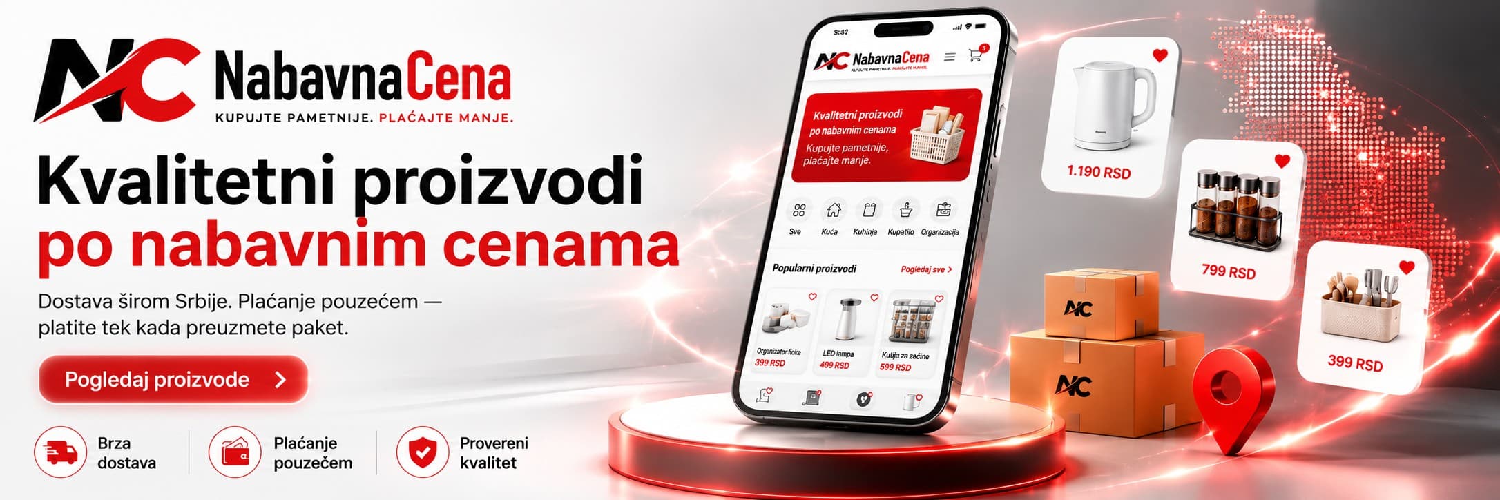 Kvalitetni proizvodi po nabavnim cenama — brza dostava, plaćanje pouzećem